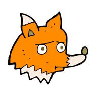cartoon unhappy fox N4