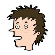 cartoon excited boy N155