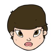cartoon serious face N11