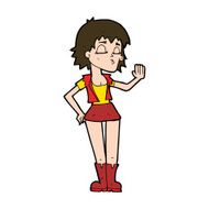 cartoon cool girl N31