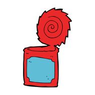 cartoon open tin can N10