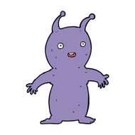cartoon happy little alien N9