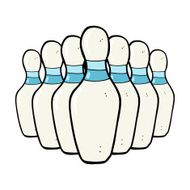 Cartoon Bowling Pins N11