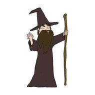 cartoon old wizard N10