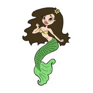 cartoon pretty mermaid N35