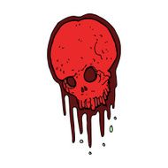 cartoon scary skull N28