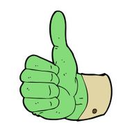 cartoon thumbs up symbol N10