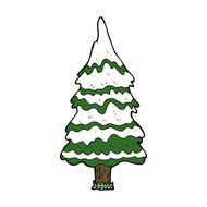 cartoon snowy tree N9