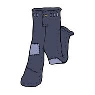 cartoon patched old jeans N26