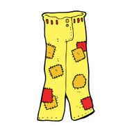cartoon patched old jeans N28
