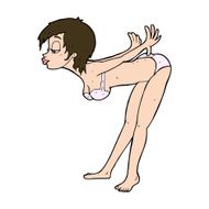cartoon pin up girl in underwear N5
