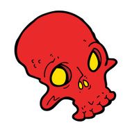cartoon spooky skull N169