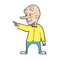 cartoon old man pointing N10