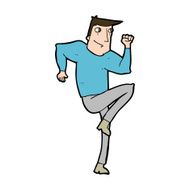 cartoon man jogging on spot N10