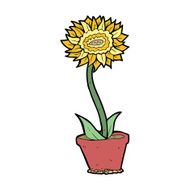 cartoon flower in pot N13