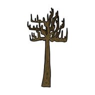 old bare tree cartoon N11