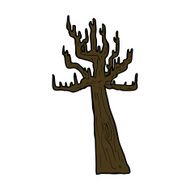 old bare tree cartoon N12