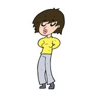 cartoon woman whistling N9