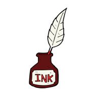 cartoon ink bottle N17