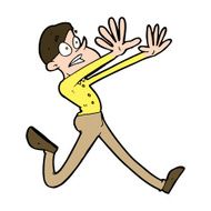 Cartoon Man Running Away N15