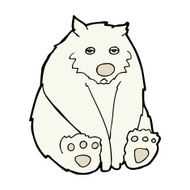 cartoon unhappy polar bear N6