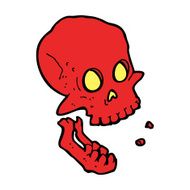 cartoon laughing skull N12