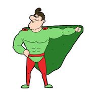 Funny Cartoon Superhero N12
