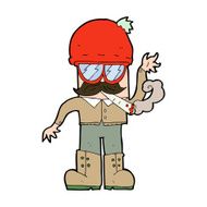 cartoon man smoking pot N11
