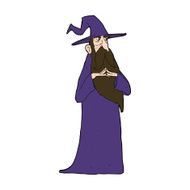 cartoon old wizard N11