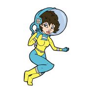 cartoon space woman N29