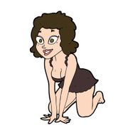 cartoon funny sexy woman N10