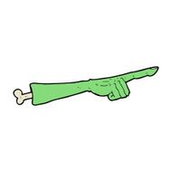 cartoon pointing zombie arm N5