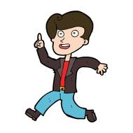 cartoon man with great idea N40