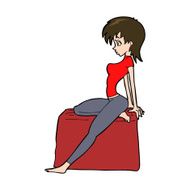 cartoon pin up pose girl N11