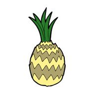Cartoon Pineapple N16