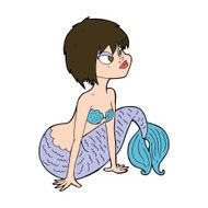 cartoon pretty mermaid N36