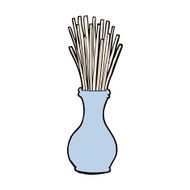 cartoon reeds in vase N11