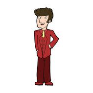 cartoon upperclass man N10
