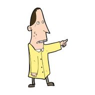 cartoon ugly man pointing N10