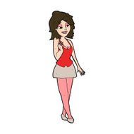 cartoon attractive office woman N11