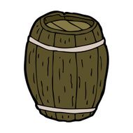 cartoon wooden barrel N6