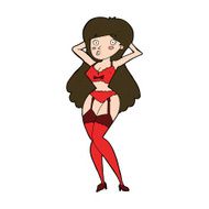 cartoon woman in lingerie N48