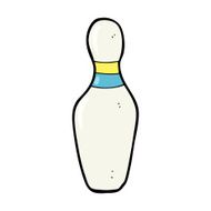 cartoon ten pin bowling skittle N7