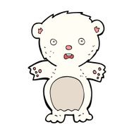 frightened polar bear cartoon N5