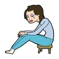cartoon crying woman N4