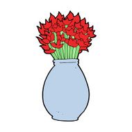 cartoon vase of flowers N11