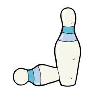 cartoon ten pin bowling skittles N7