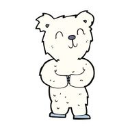 cartoon happy little polar bear N15