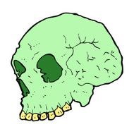 cartoon spooky skull N170