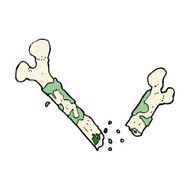 gross broken bone cartoon N11